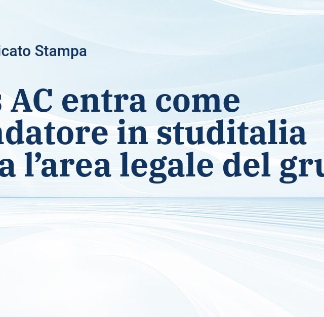 NEXUS AC ENTRA COME CO-FONDATORE IN STUDITALIA E AVVIA L’AREA LEGALE DEL GRUPPO